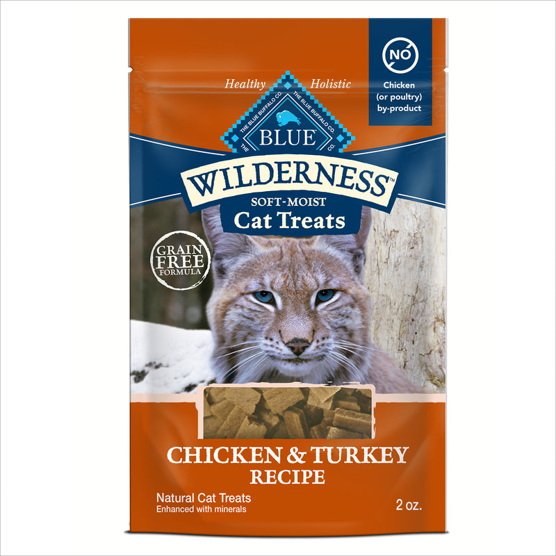 Blue Wilderness Chicken & Turkey Recipe Soft & Moist Cat Treats 2oz