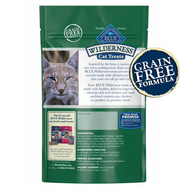 Blue Wilderness Chicken & Duck Recipe Soft & Moist Cat Treats 2oz