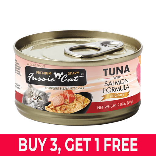 Fussie Cat Gold Super Premium Tuna with Salmon 2.82 oz