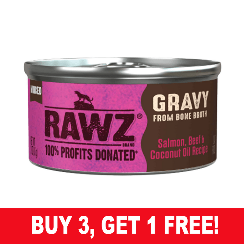 Rawz Gravy Salmon, Beef & Coconut Oil Cat Food, 3oz