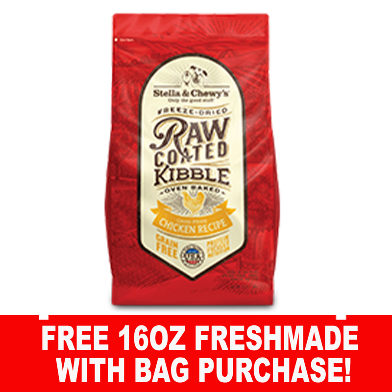 Stella & Chewy's Grain-Free Raw Coated Dog Food - Chicken