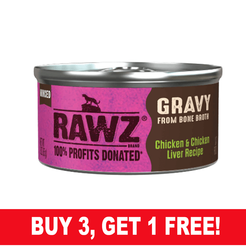 Rawz Gravy Chicken & Chicken Liver Cat Food, 3oz