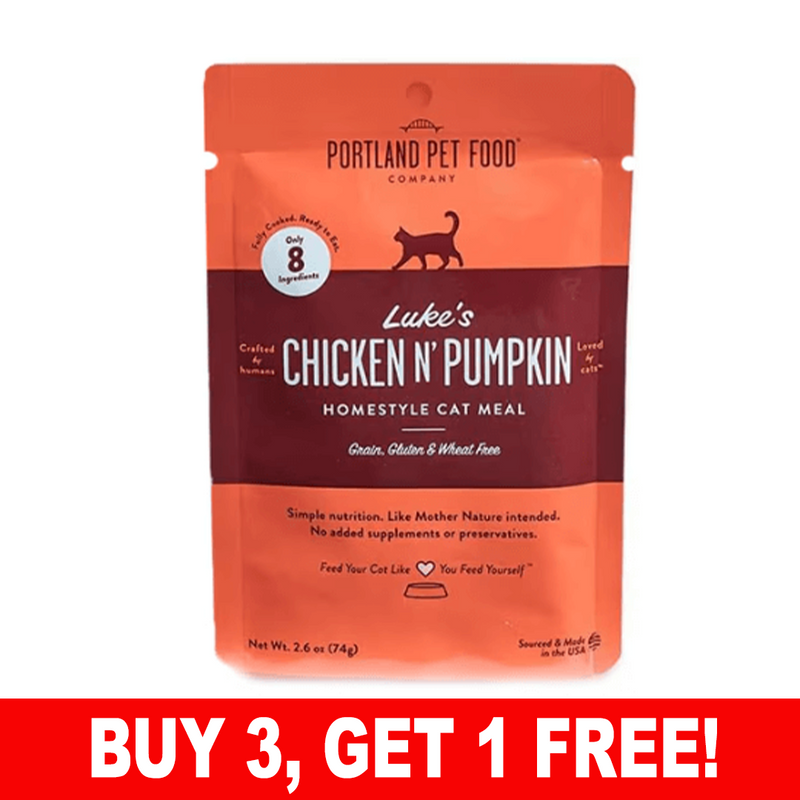 Portland Pet Food - Luke's Chicken & Pumpkin Homestyle Cat Meal 2.6oz