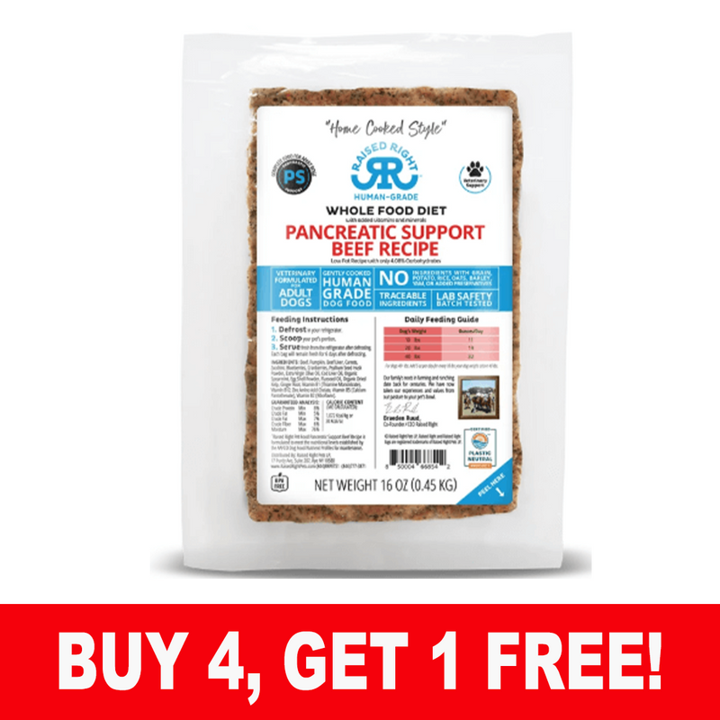 Raised Right Pancreatic Support Beef Recipe, 16 oz