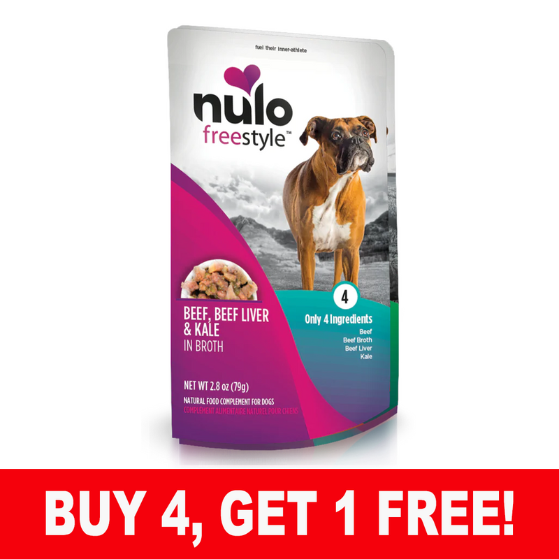 Nulo FreeStyle Beef, Beef Liver & Kale in Broth Pouch 2.8 oz