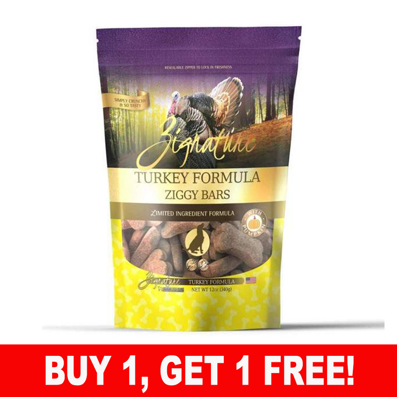 Zignature Ziggy Bars Treat, Turkey Formula, 12 oz