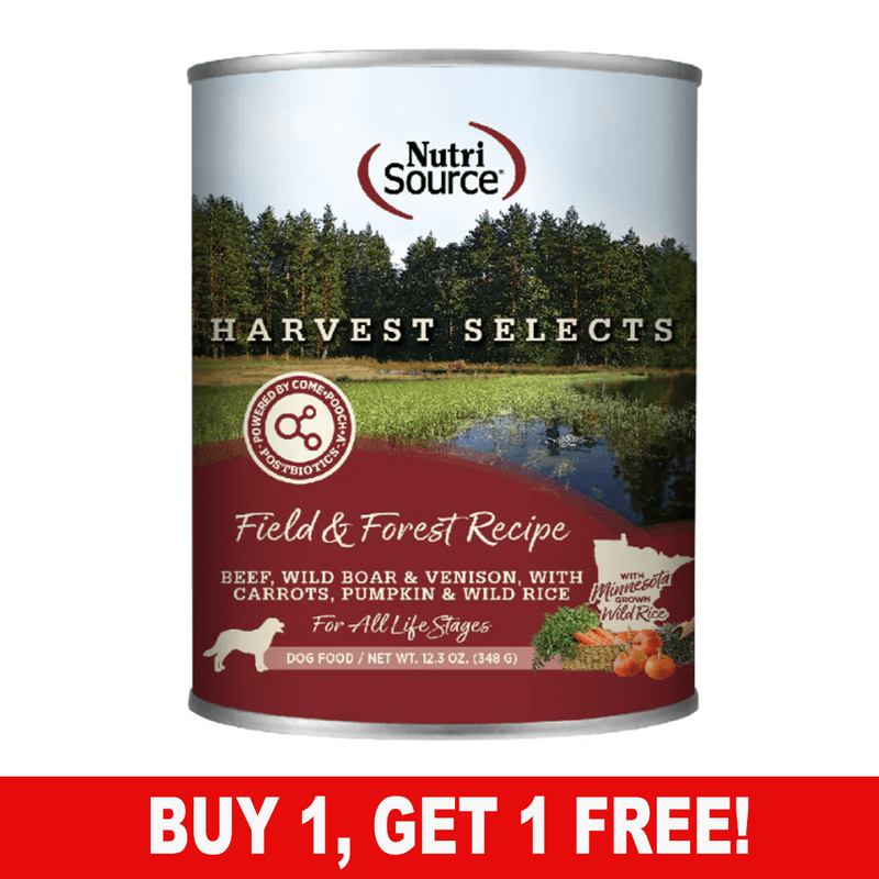 NutriSource - HARVEST SELECTS FIELD AND FOREST Formula - SINGLE Dog Can, 12.3Oz