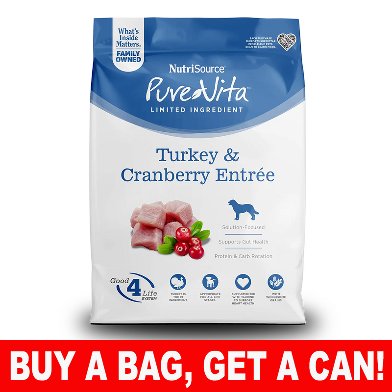 PureVita - Turkey & Cranberry, Dry Dog Food
