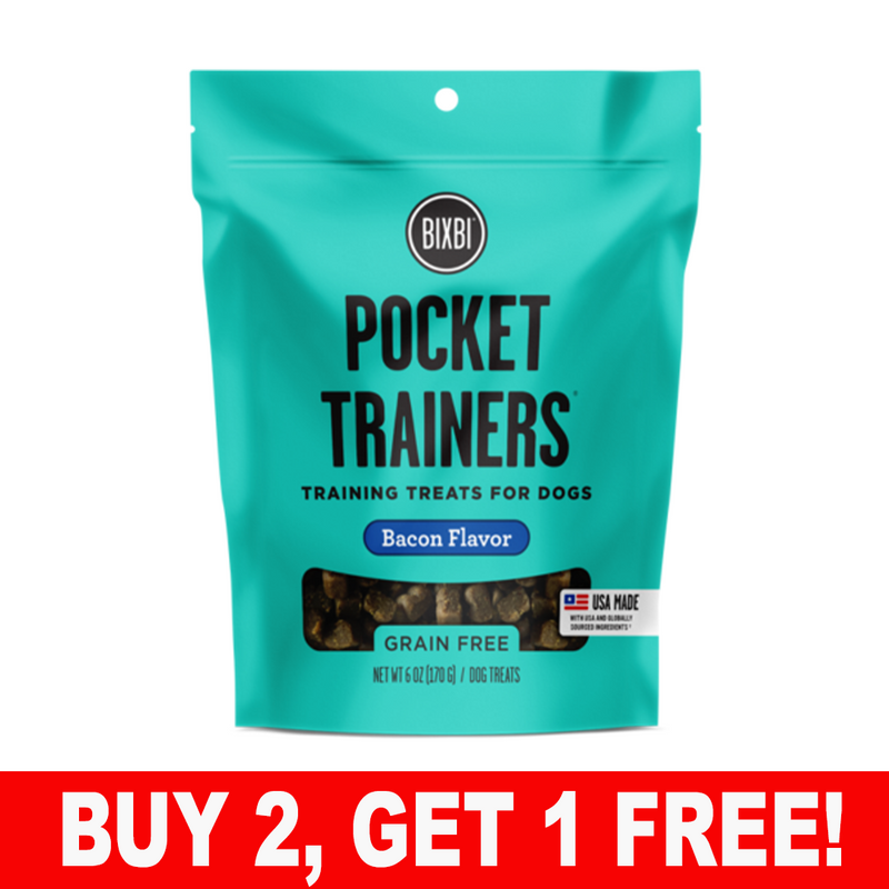 BIXBI - Pocket Trainers Bacon Flavor - SINGLE Dog Treats, 6oz