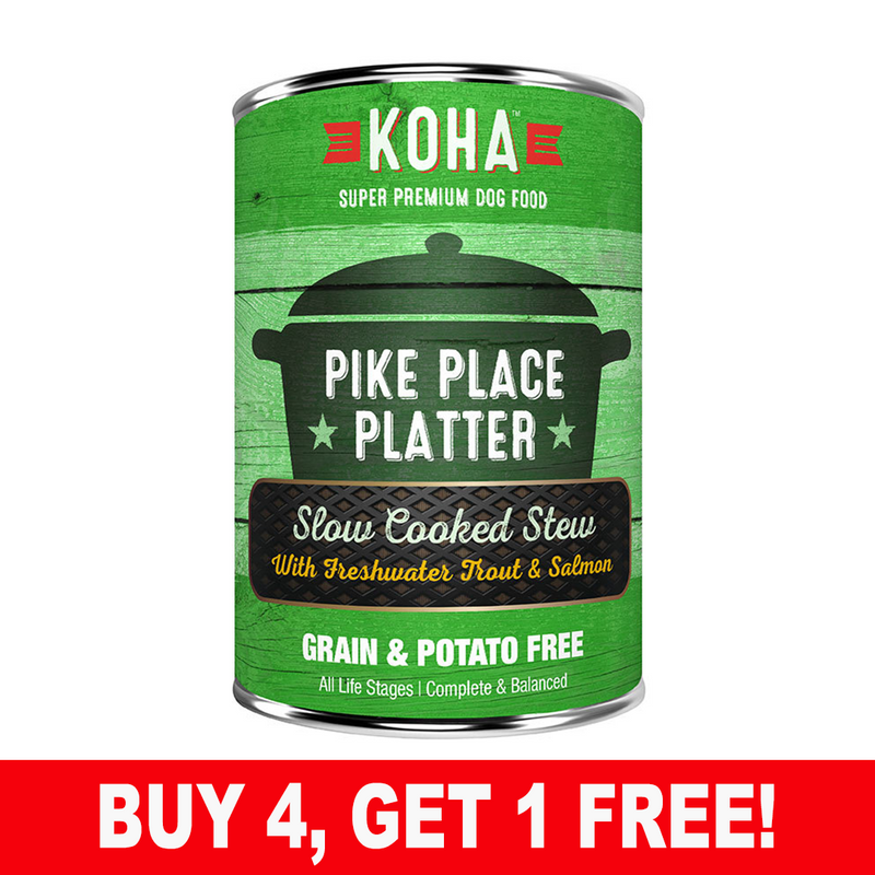 Koha Dog Can Pike Place Platter Trout Salmon 12.7oz