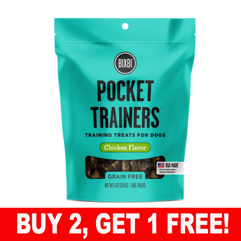 BIXBI - Pocket Trainers Chicken Flavor - SINGLE Dog Treats, 6oz