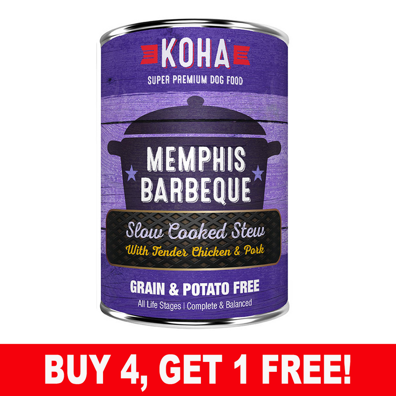 Koha Dog Can Memphis BBQ Chicken Pork 12.7oz