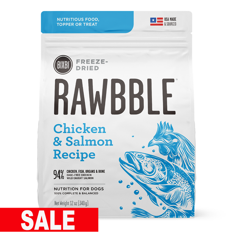 Bixbi Rawbble Freeze-Dried Dog Food, Chicken & Salmon Recipe