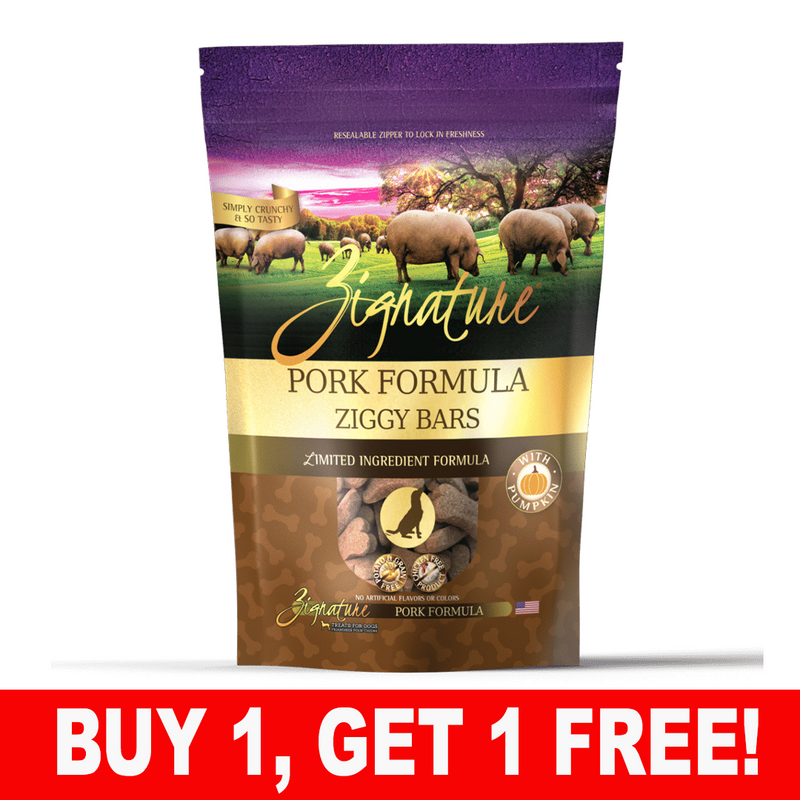 Zignature Ziggy Bars Treat, Pork Formula, 12 oz
