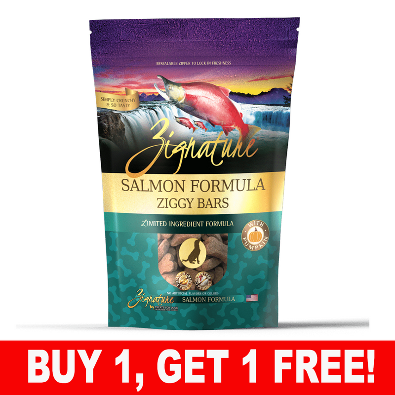 Zignature Ziggy Bars Treat, Salmon Formula, 12 oz