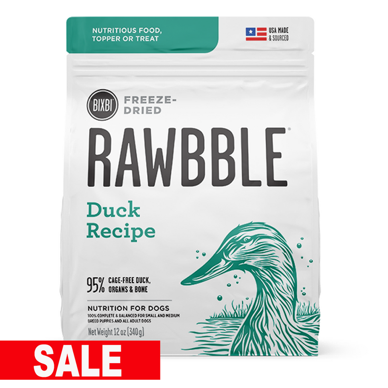 Bixbi Rawbble Freeze-Dried Dog Food, Duck Recipe