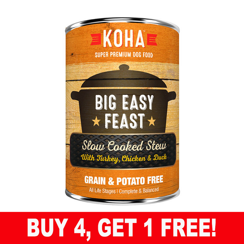 Koha Dog Can Big Easy Feast Turkey Chicken Duck 12.7oz