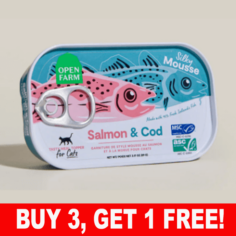 Open Farm Salmon & Cod Topper for Cats, 3.17 oz