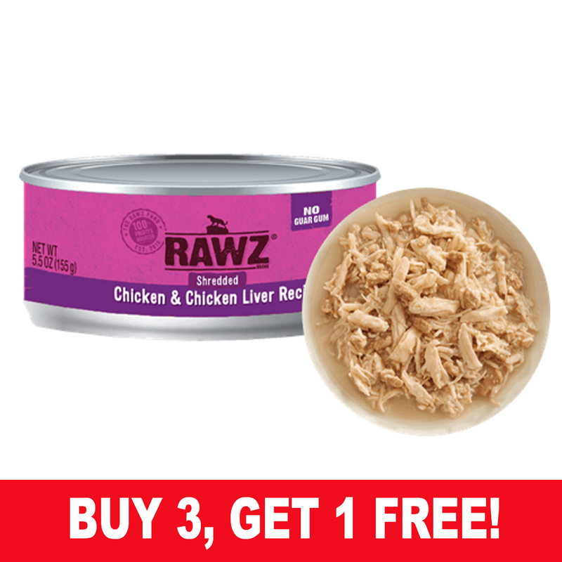 RAWZ Shredded Chicken & Chicken Liver Wet Cat Food