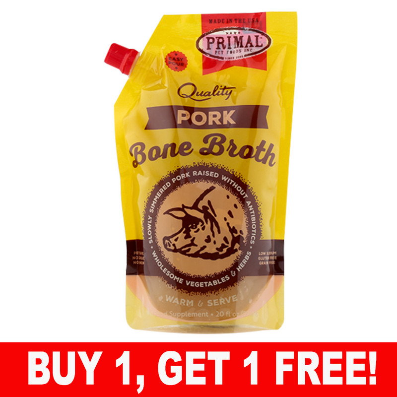 Primal Frozen Pork Bone Broth 20 oz Food Topper