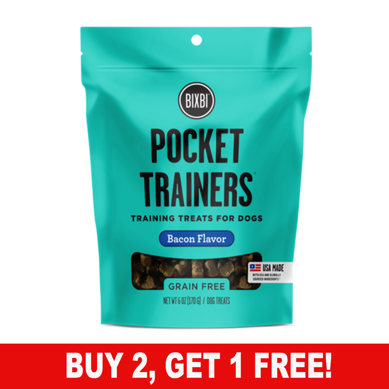 BIXBI - Pocket Trainers Bacon Flavor - SINGLE Dog Treats, 6oz