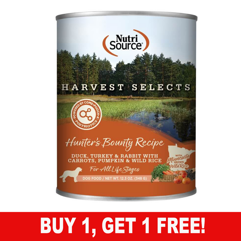 NutriSource - HARVEST SELECTS HUNTER''S BOUNTY Formula - SINGLE Dog Can, 12.3Oz