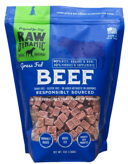 Raw Dynamic Frozen Dog Food, Beef