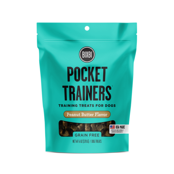 BIXBI - Pocket Trainers Peanut Butter Flavor - SINGLE Dog Treats, 6oz