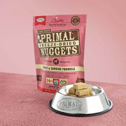 Primal Dog Food Freeze Dried Nuggets, Turkey & Sardine