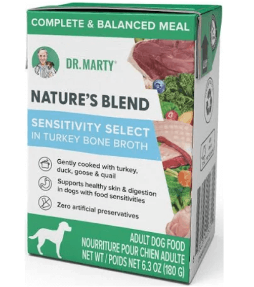 Dr. Marty Nature's Blend Sensitivity Select in Turkey Bone Broth Wet Food 6.3 oz
