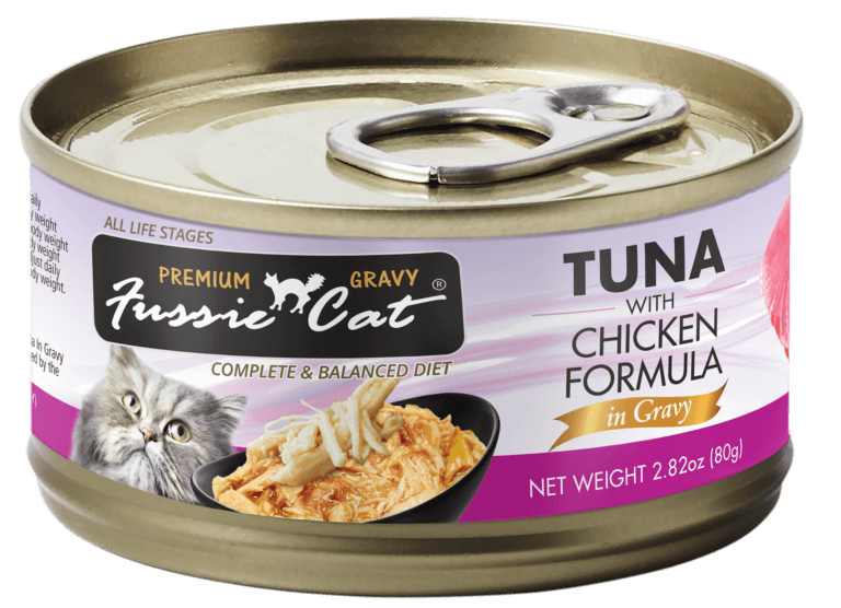 Fussie Cat Premium Black Label Tuna with Chicken in Gravy 2.82oz
