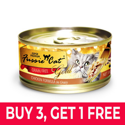 Fussie Cat Gold Super Premium Chicken in Gravy Canned Cat Food