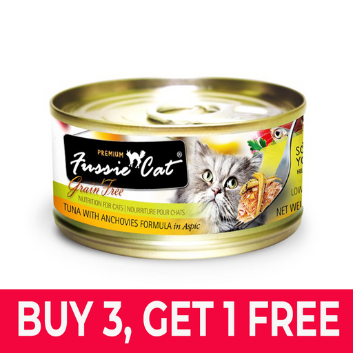 Fussie Cat Premium Tuna and Anchovies Canned Cat Food