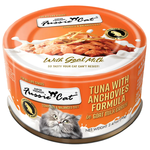 Copy of Fussie Cat Super Premium Tuna with Anchovies in Goat Milk Gravy 2.8 oz