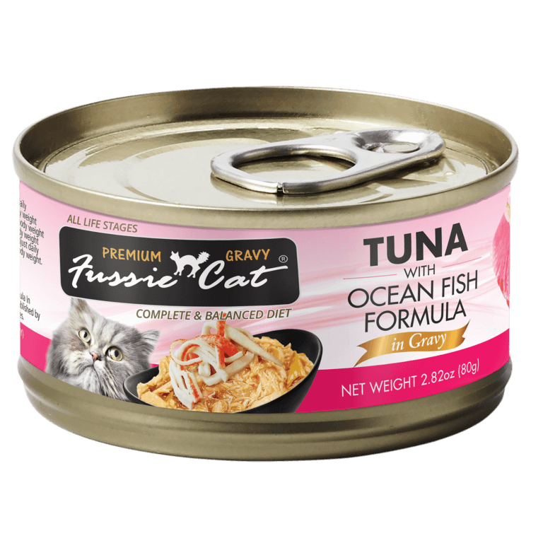 Fussie Cat Premium Black Label Tuna with Oceanfish in Gravy 2.82 oz