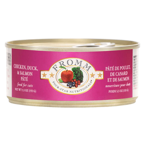 Fromm 4-Star Chicken Duck and Salmon Pate Cat Food 5 oz