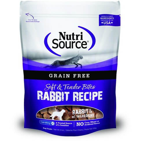 NutriSource Grain-Free Soft & Tender Bites, Rabbit, 6 oz