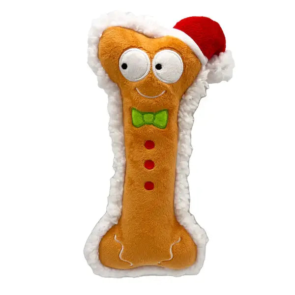 Huxley and Kent Dog Power Plush GINGERBREAD BONE