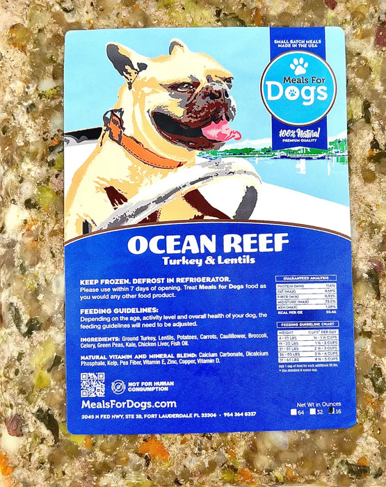Meals for Dogs Ocean Reef Turkey Frozen Dog Food