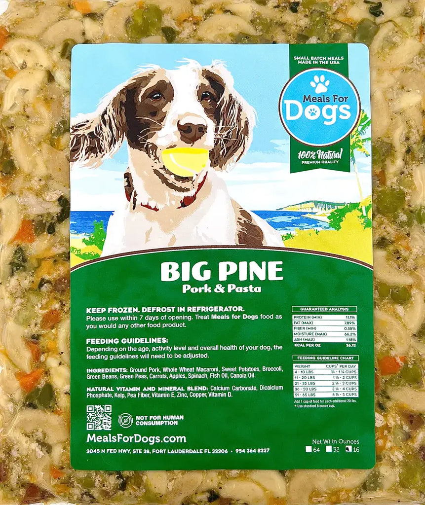 Meals for Dogs Big Pine Pork Frozen Dog Food — Jake's Pet Supply