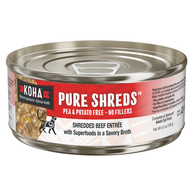 Koha - Pure Shreds Beef Entree Formula - SINGLE Cat Cans