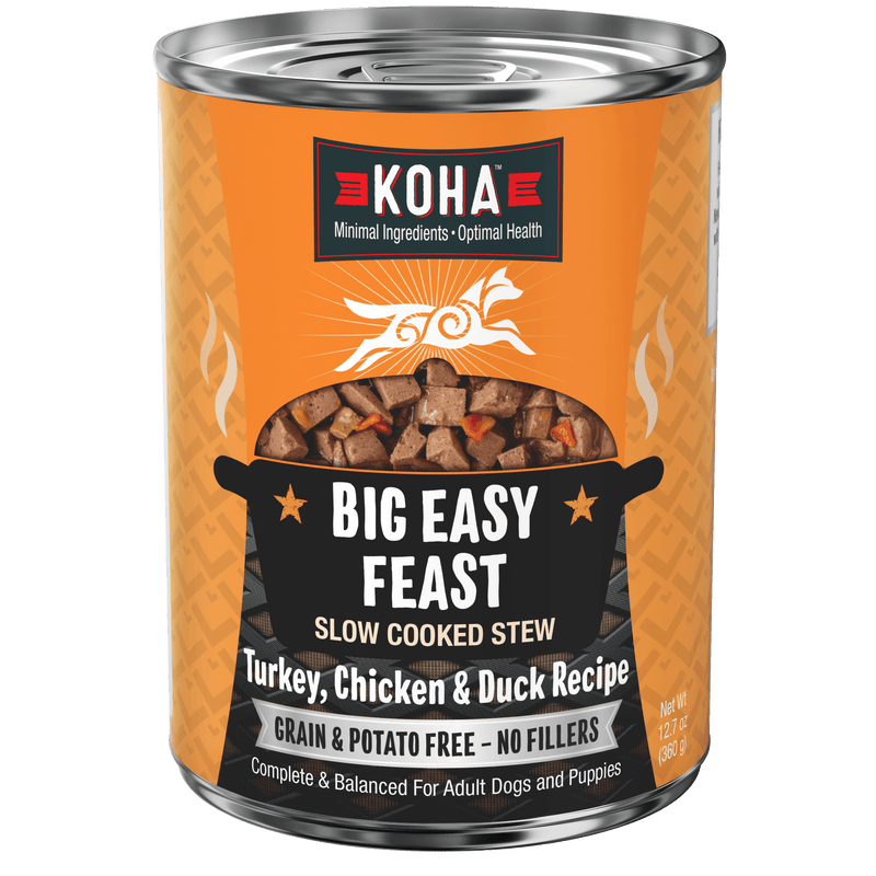 Koha Dog Can Big Easy Feast Turkey Chicken Duck 12.7oz