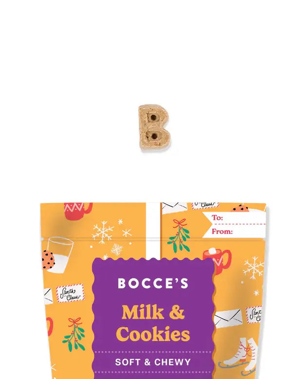 Bocces Bakery Milk N' Cookies Holiday Dog Treats, 6 oz