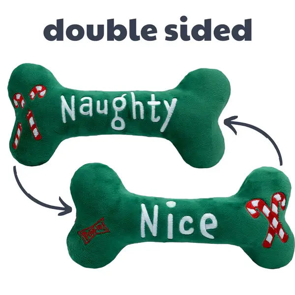 Huxley and Kent Dog Power Plush NAUGHTY NICE BONE- Large