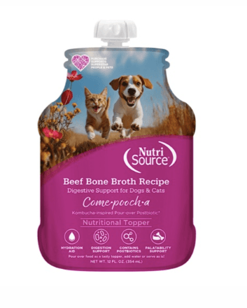 NutriSource Come-Pooch-A Broth 12oz - Beef