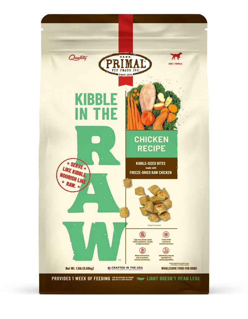Primal Kibble in the Raw -Chicken