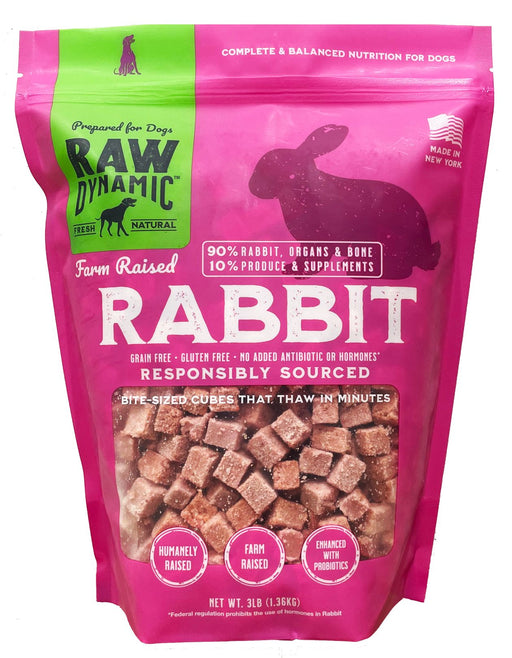 Raw Dynamic Frozen Dog Food, Rabbit