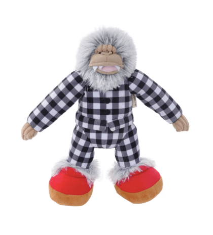 Tall Tails Holiday Yeti in Pajamas Dog Toy