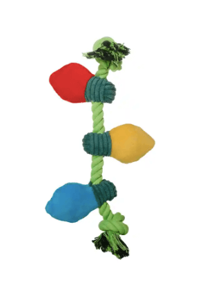 Tall Tails Holiday Lights Rope Tug Dog Toy