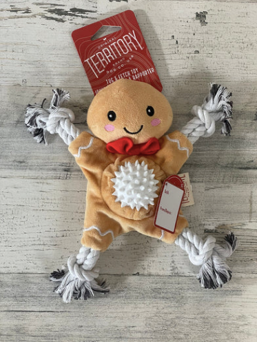 Tall Tails Holiday Gingerbread 2 in 1 Dog Toy